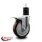 Service Caster 5'' Maroon Poly Swivel 1-3/4'' Expanding Stem Caster Total Lock Brake SCC-EXTTL20S514-PPUB-MRN-134 - alternate 4